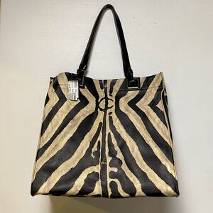 Furla Tribe Print Leather Tote Bag